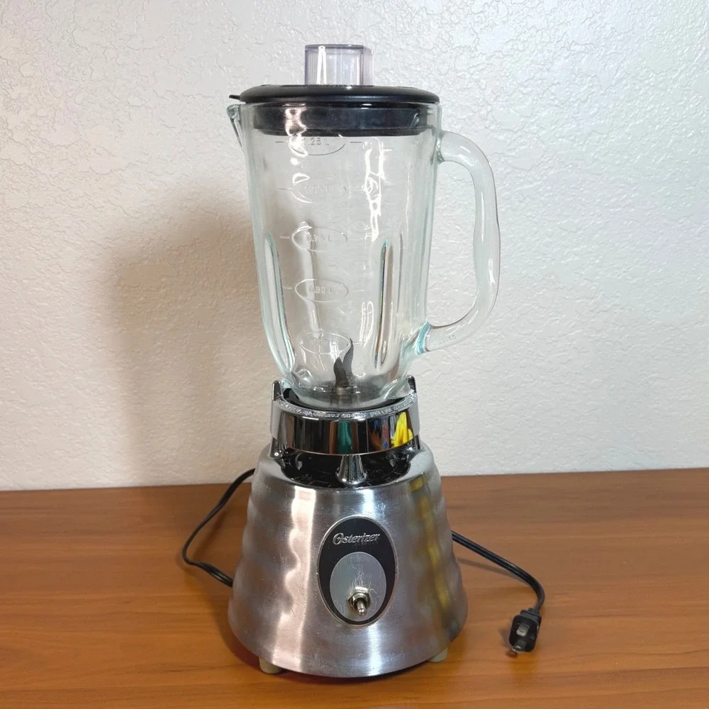Osterizer Classic Blender 4094 Brushed Chrome Beehive 500W 5 Cup Glass Jar
